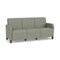 Lesro Siena Lounge Reception 3 Seat Tandem Seating No Center Arms, Walnut, OH Eucalyptus Upholstery SN3101 - alternate 1